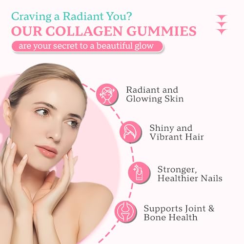 2 Pack Collagen Gummies for Women Men, Sugar Free Protein Collagen Gummies, Hydrolyzed Collagen Peptide Type I II III V X with Biotin Vitamin C A B D E for Skin Hair Nails