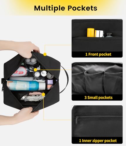 Vorspack Travel Toiletry Bag for Men - Large Toiletries Bag Water Resistant Hanging Dopp Kit Travel Bag for Toiletries Accessories