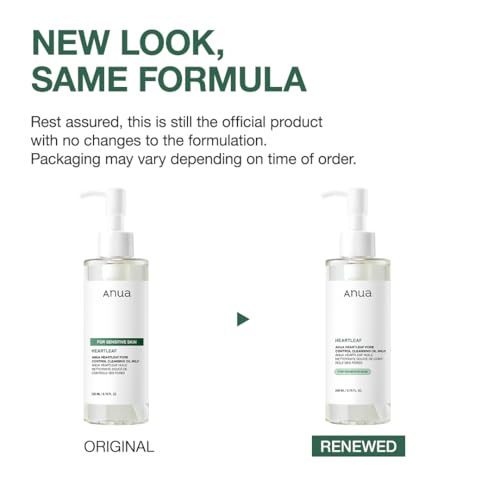 ANUA Heartleaf Pore Cleansing Oil MILD, Sensitive Skin Face Wash, Oil Cleanser for Face, Makeup Blackhead Remover, Korean Skin Care, Non-Comedogenic, Fragrance Free 6.76 fl oz(200ml)