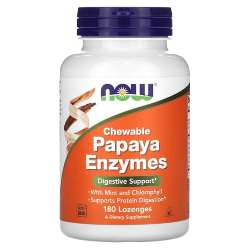 NOW Foods - Chewable Papaya Enzymes, 180 Lozenges