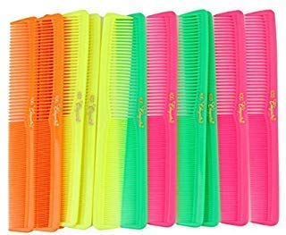 7 inch All Purpose Hair Comb. Hair Cutting Combs. Barberâ‚¬â„¢s & Hairstylist Combs. Neon Mix. 12 Units.