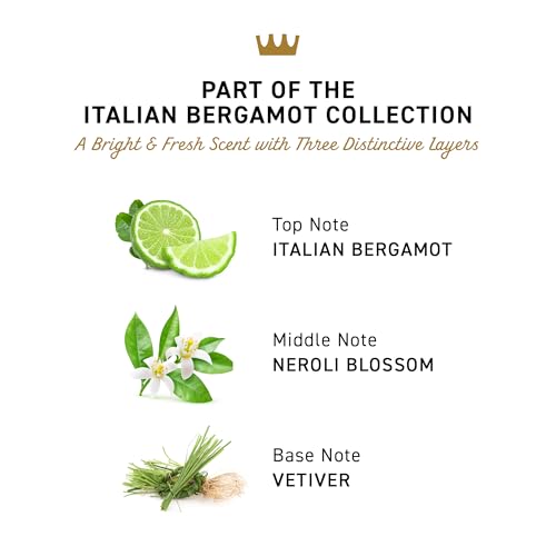 Cremo Body Wash Men, Notes of Italian Bergamot, Neroli Blossom, and Fresh Vetiver, Rich-Lathering Italian Bergamot, 16 Fl Oz