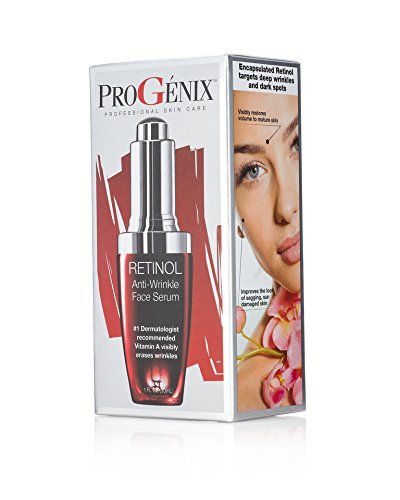 Progenix Professional Skin Care Retinol Serum. Anti-Wrinkle Face serum targets deep wrinkles and dark spots. 1oz