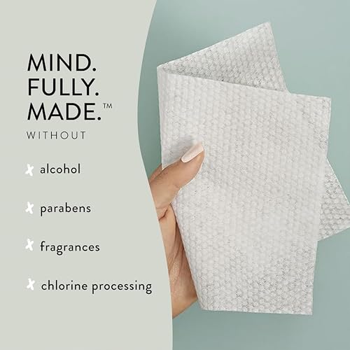 The Honest Company 100% Pure Organic Cotton Dry Wipes | Multi-Use Disposable Facial Cloth and Baby Wipe | Hypoallergenic and Gentle on Skin | 192 Count