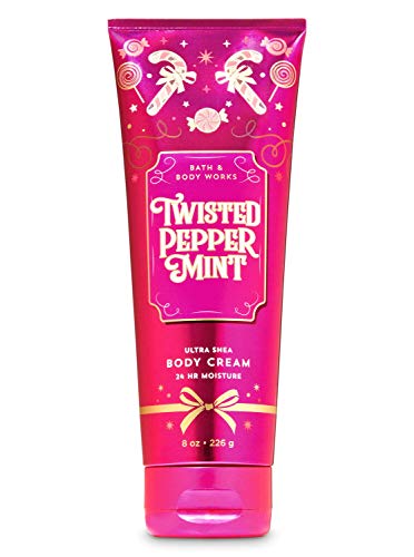 Bath & Body Works TWISTED PEPPERMINT 24 Hour Moisture Ultra Shea Body Cream 8 oz / 226 g