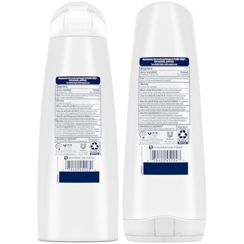 Dove Anti-Dandruff Shampoo and Conditioner Set – Soothing Moisture with Pyrithione Zinc + Sweet Almond Oil for Hair, 12 Oz Ea