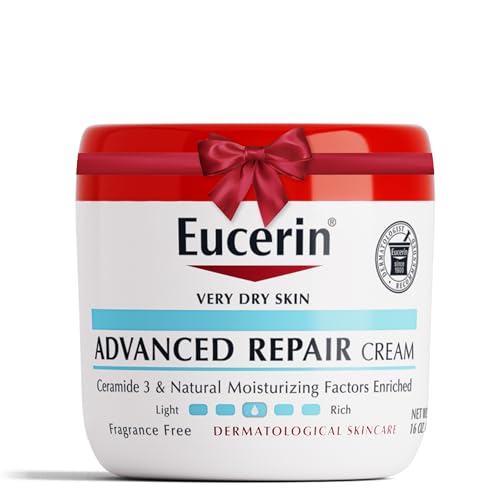 Eucerin Advanced Repair Body Cream for Very Dry Skin, Fragrance Free Daily Body Moisturizer, 16 Oz Jar