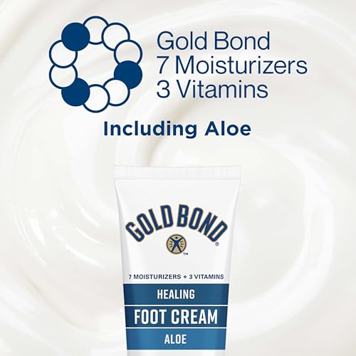 Gold Bond Healing Foot Cream, 4 oz. (Pack of 4), With Aloe, Nourishes & Softens For Healthier Looking Feet