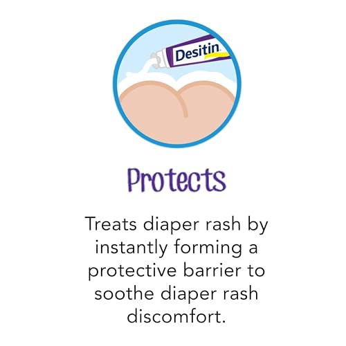 Desitin Maximum Strength Baby Diaper Rash Cream, 40% Zinc Oxide for Treatment, Relief & Prevention, Hypoallergenic, Phthalate- & Paraben-Free Paste, Protects Skin for 12 Hours, 4.8 oz