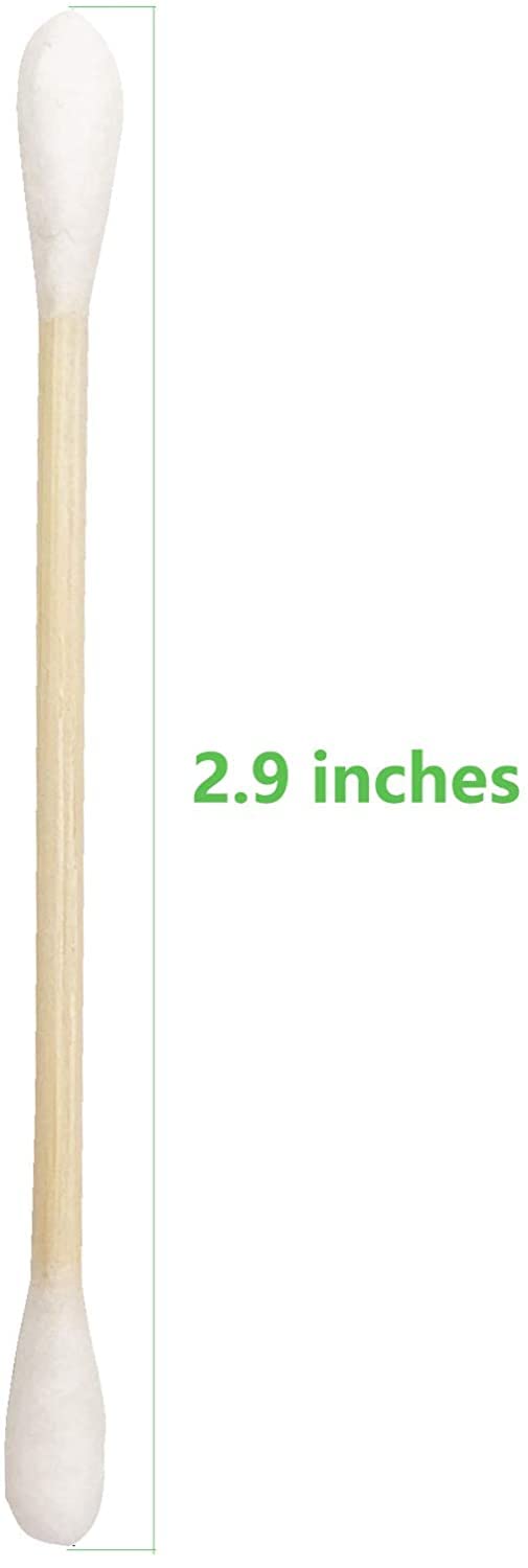 Wooden Cotton Swabs 1200 ct | Bamboo Cotton Swabs Double Tipped | Biodegradable Cotton Buds