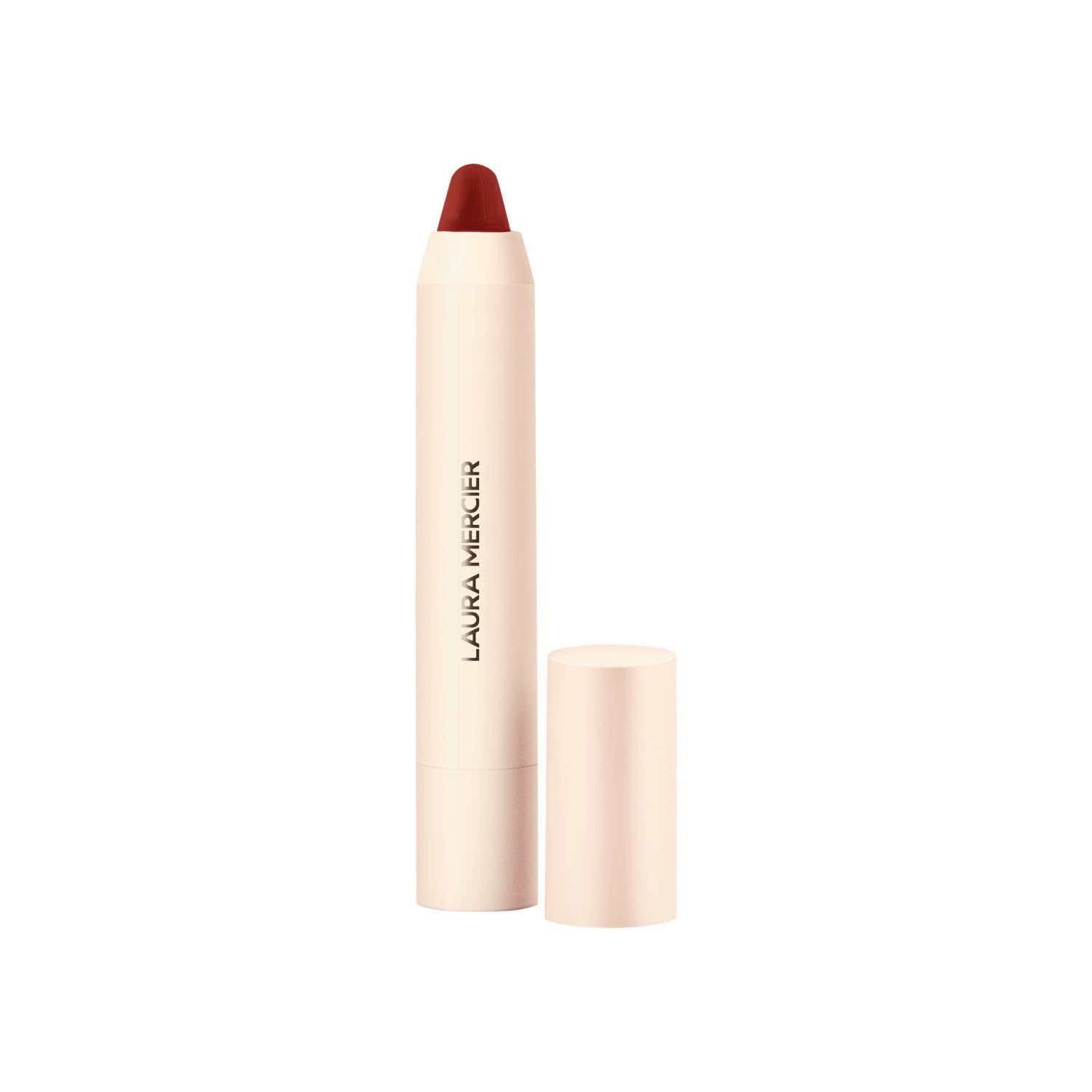 Laura Mercier Petal Soft Lipstick Crayon, 24HR Lip Softening Hydration, 12HR Sheer Matte Lip Color, Comfortable Weightless Wear, Diffused, Blurred Effect, 382 Laura - Plum red