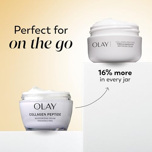 Olay Regenerist Collagen Peptide Face Moisturizer, Firm & Smooth Cream -Fragrance-Free - Hydrating, Firming, Anti-Aging, Anti-Wrinkle, Smoothing - Recyclable Sustainable Eco Jar, Non-Greasy, 2 Oz