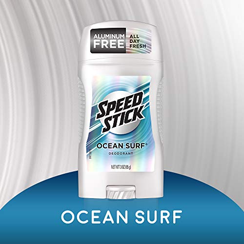 Speed Stick Underarm Deodorant for Men, Aluminum Free, Ocean Surf - 3 Ounce (Pack of 6)