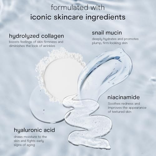 Baebody Snail Mucin Serum Moisturizer 3.38 fl.oz 100ml, Hydrating Serum for Face with Collagen - Snail Mucin Moisturizer for Youthful Smooth Skin