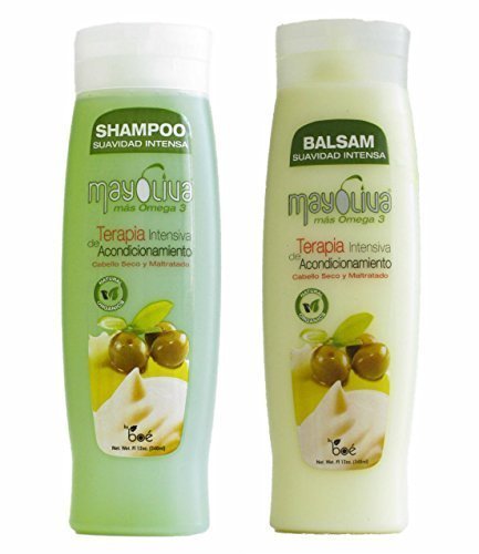 Mayoliva Mas Omega 12oz. Shampoo & Balsam Rinse Set (Dominican Hair)