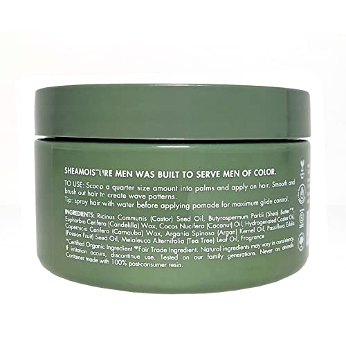SheaMoisture Men Waves Pomade Argan Oil and Shea Butter - Hair Care Styling Product for Frizz Control and Waves - Men's styling hair wax 4 oz (1)