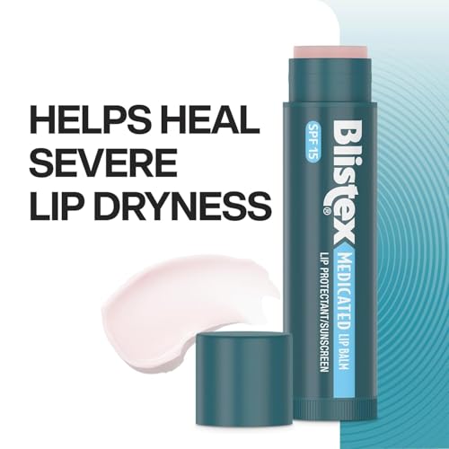 Blistex Medicated Lip Balm, 0.15 Ounce, Prevent Dryness & Chapping, SPF 15 Sun Protection, Seals in Moisture, Hydrating Lip Balm, Easy Glide Formula for Full Coverage, 1 Pack