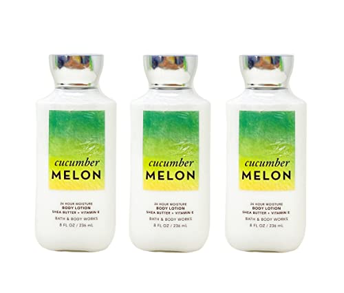 Bath & Body Works Cucumber Melon 24 Hour Moisture Body Lotion Set - Set of 3