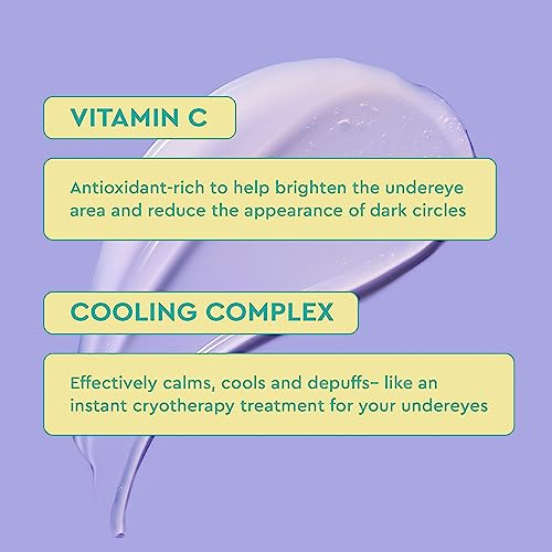 BYOMA De-Puff + Brighten Eye Gel - Lightweight Gel Eye Cream for Dark Circles, Puffiness & Wrinkles - Under Eye Cream With Hyaluronic Acid & Vitamin C - Barrier Repair Skincare - 0.68 fl. oz