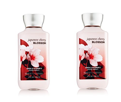 Bath & Body Works Japanese Cherry Blossom Signature Collection Body Lotion 8 fl oz (236 ml) - New Formula (2 Pack)