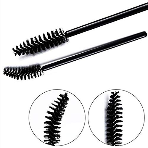 300PCS Black Eyelash Brush, Disposable Eyelash Mascara Brushes Wands Applicator Tools Makeup Brush Kits