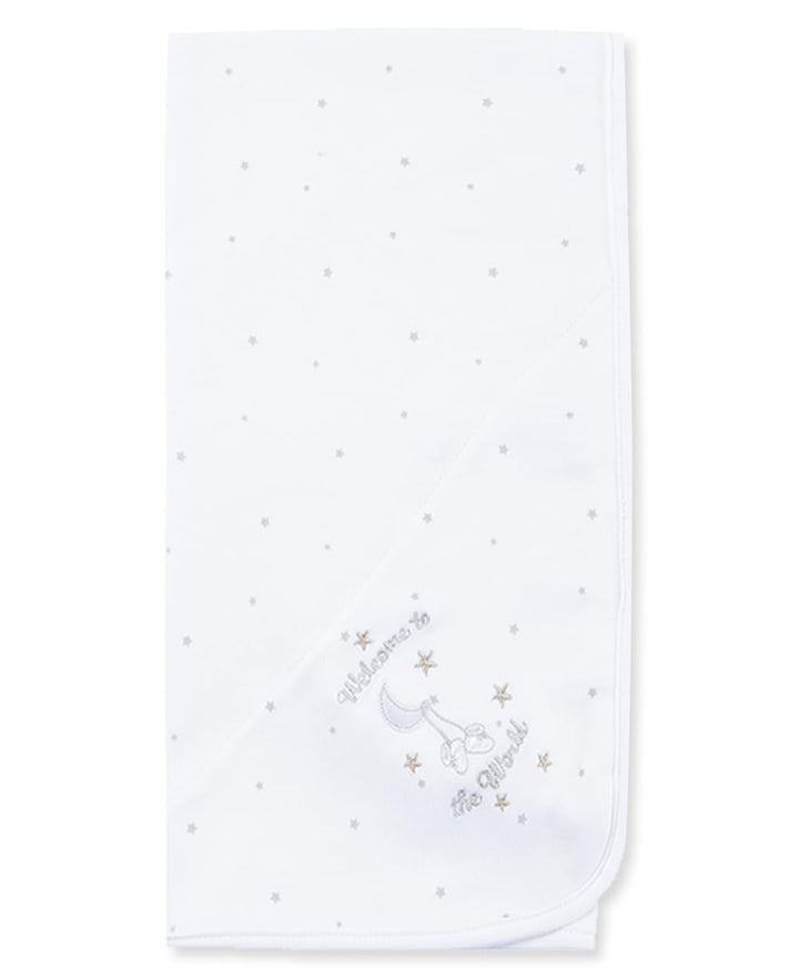 Little Me unisex baby nursery swaddling blankets, White, One Size US