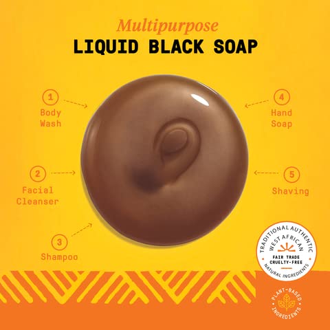 Alaffia - Authentic African Black Soap, Unscented, 32 Ounces