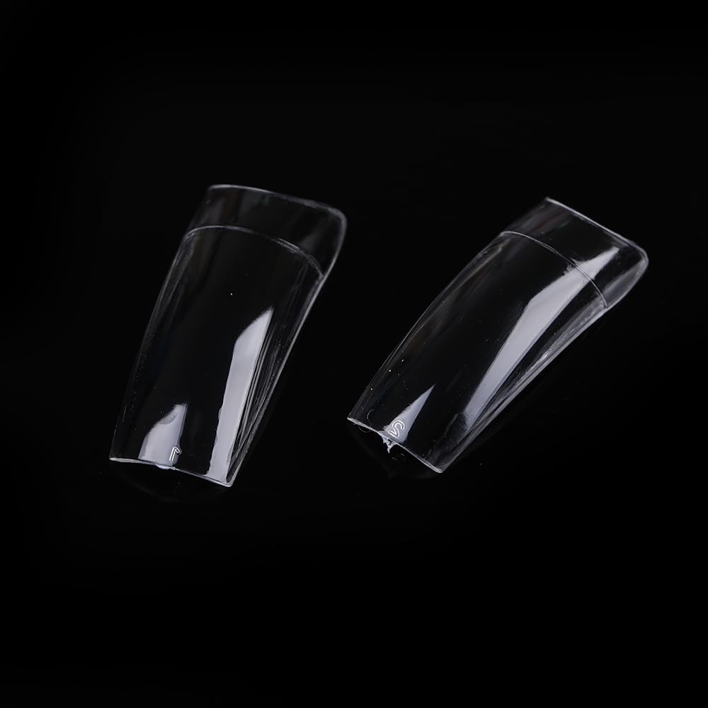 Yimart 500pcs Clear French Acrylic Style Artificial False Nails Half Tips with Box