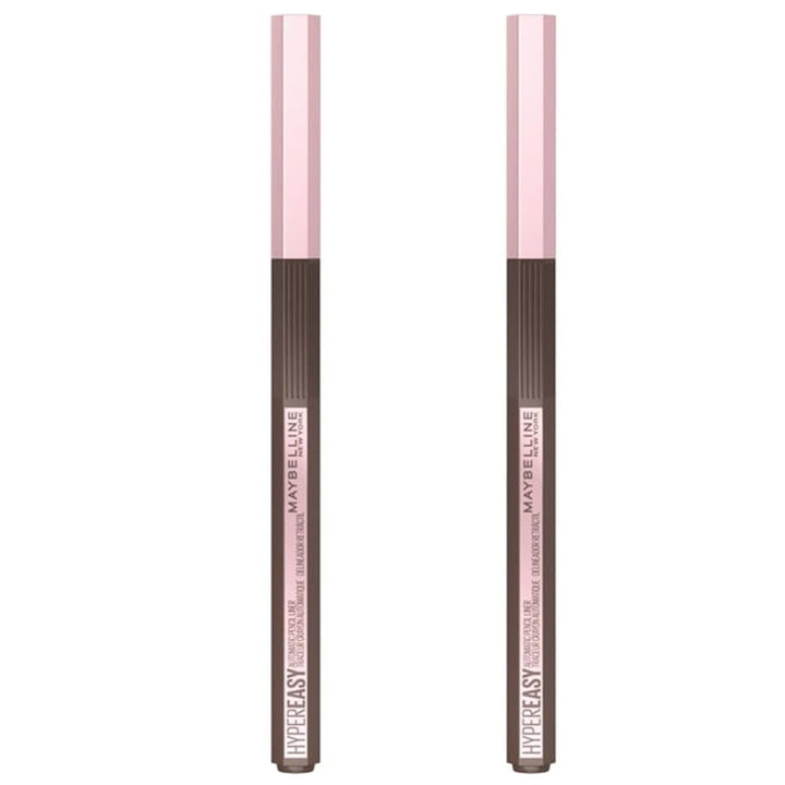 MAYBELLINE Pack of 2 New York Hyper Easy Eyeliner, Medium Brown 003