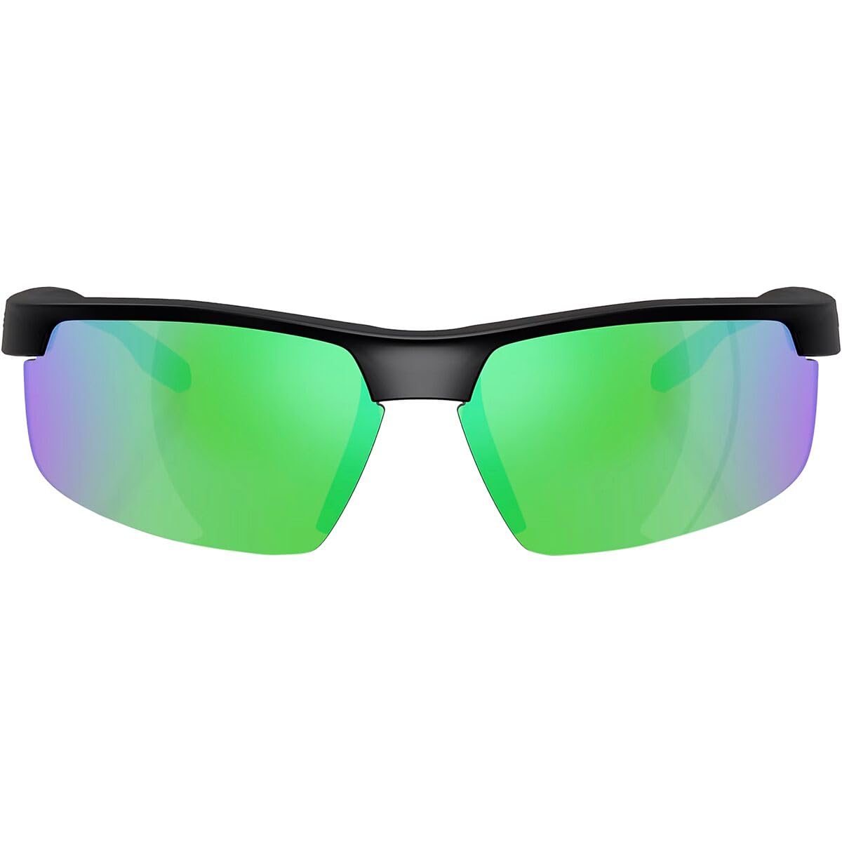 Native Eyewear Men's XD9048 Ridge-Runner Crest Rectangular Sunglasses, Matte Black/Green Mirrored Polarized, 69 mm