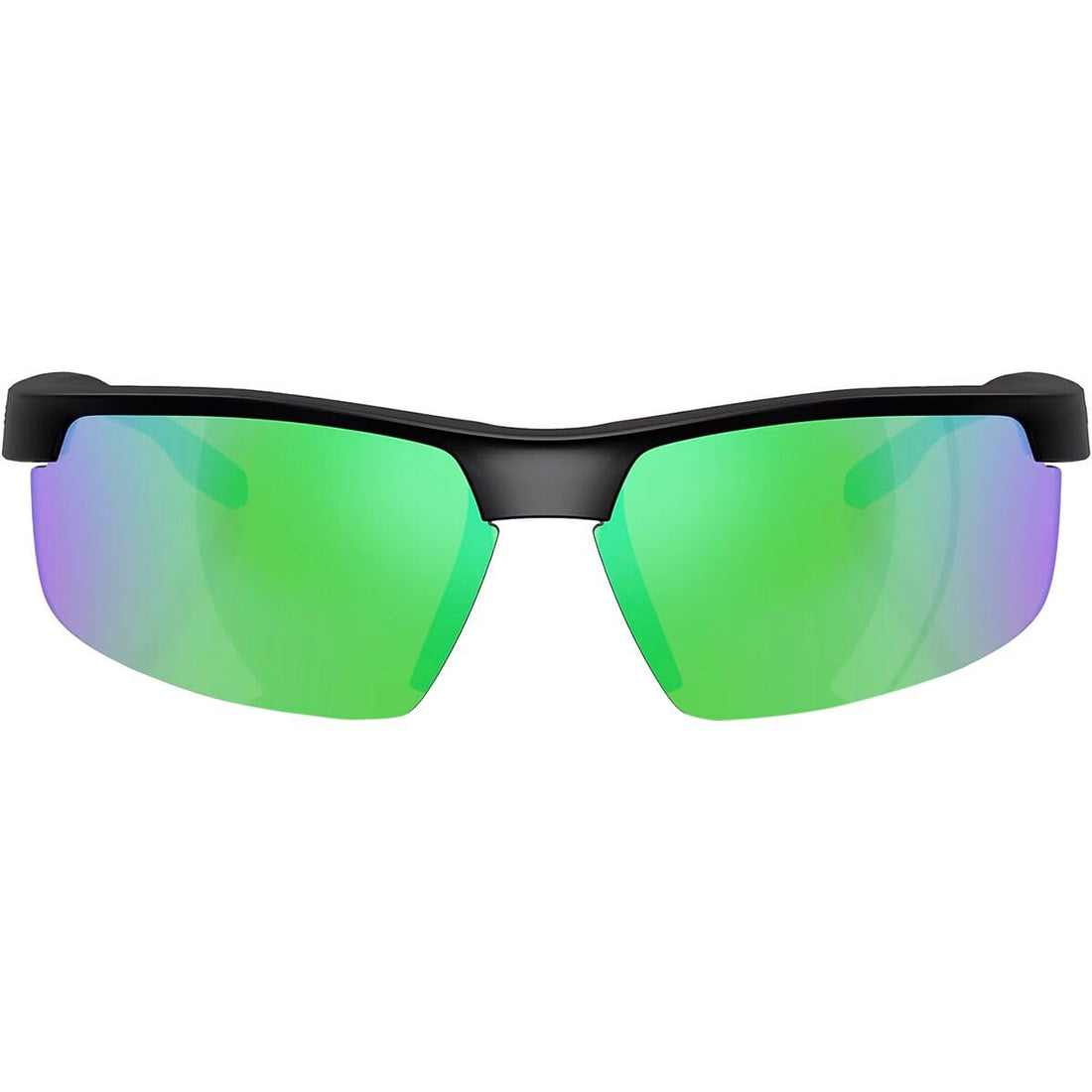 Native Eyewear Men's XD9048 Ridge-Runner Crest Rectangular Sunglasses, Matte Black/Green Mirrored Polarized, 69 mm