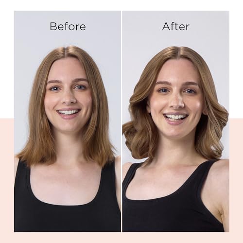 REVLON Silicone Bristle Heated Hair Styling Brush | Fast, Long Lasting Volume for Easy Styling | 1 Barrel for Full Body and Smooth Styles (Black/Pink)