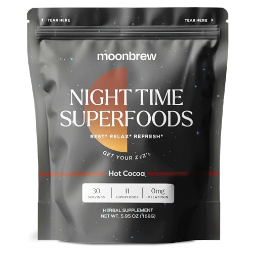 MoonBrew | The Magnesium Sleep Aid | Natural Melatonin-Free Sleep Aid | Magnesium Glycinate & Taurate | Deliciously Dreamy Sleep. Every Night