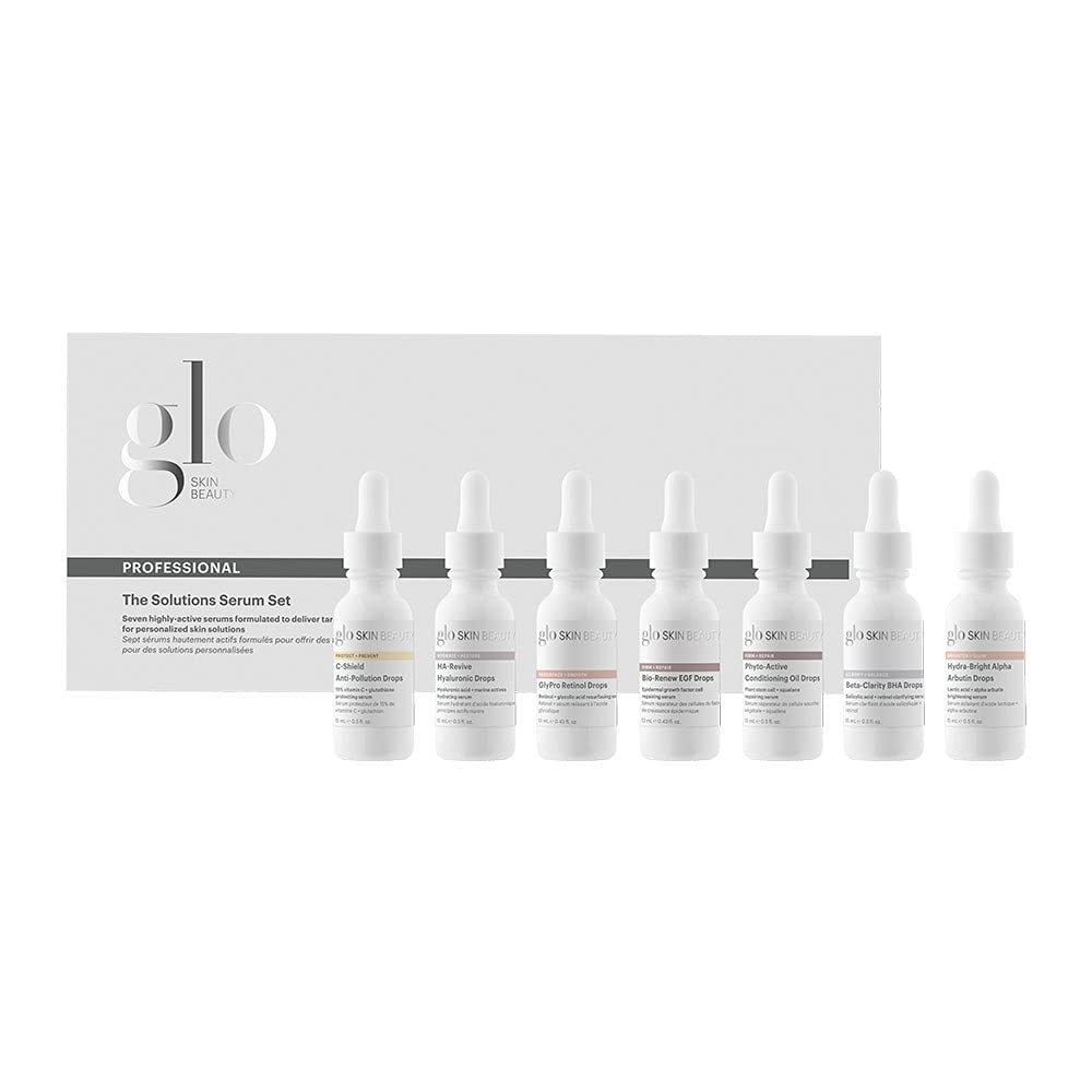 Glo Skin Beauty The Solution Serums Set | Target and Treat Specific Skin Concerns Including Dryness, Fine Lines, Hyperpigmentation, Blemishes, and Sensitivity