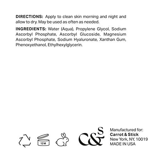 Carrot & Stick The Defense Anti-Aging Serum - Fights Fine Lines and Wrinkles, Boosts Collagen, Cruelty-Free Beauty, Suited for All Skin Types, 1 Fluid Ounce