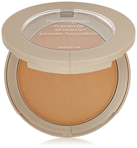Neutrogena Mineral Sheers Compact Powder Foundation, Lightweight & Oil-Free Mineral Foundation, Fragrance-Free, Tan 80, .34 oz, 2 Pack