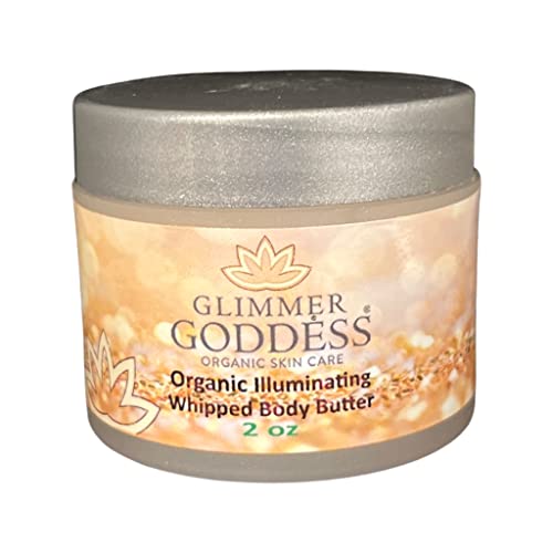 GLIMMER GODDESS Shimmer Body Butter Travel Size 2 oz - Gold Subtle Level 1 - Nourishing, Hydrating, Natural Glow - Vegan, Cruelty-Free, Paraben-Free, All-Natural Ingredients – Travel Ready