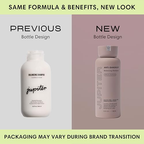 Jupiter, Physician-Formulated Anti-Dandruff Shampoo & Conditioner, for Flaky, Itchy, Oily, Dry Scalp, Vegan, Sulfate-Free, Color-Safe, & Paraben-Free, Dry Scalp Shampoo and Conditioner for Women & Men