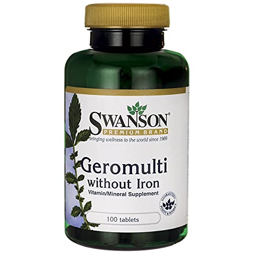 Swanson Geromulti Without Iron (Multivitamin for Seniors) 100 Tabs