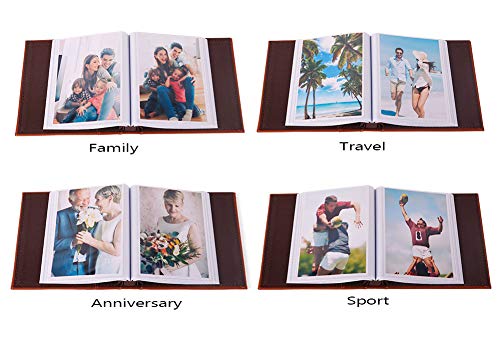 FaCraft 5x7 Photo Album 80 Photos Vertically,5x7 Photo Album Hold 80 Pictures for Family Birthday Anniversary Wedding Vacation Pictures DIY Baby Memory Book (80 Pockets)