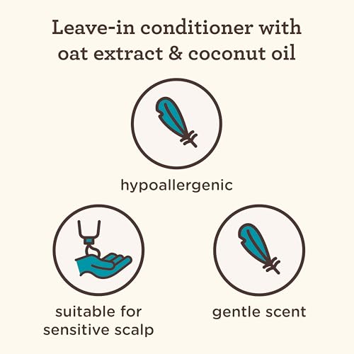 Aveeno Kids Coily Hair Leave-In Conditioner, Toddler Leave-In Conditioner for Sensitive Scalps Gently Detangles & Moisturizes Leaving Natural Curls & Coils Smooth, Hypoallergenic, 8 fl. oz