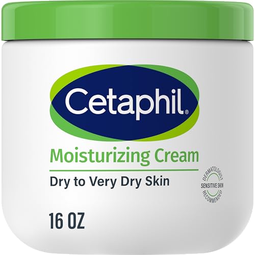 Cetaphil Face & Body Moisturizer, Hydrating Moisturizing Cream for Dry to Very Dry, Sensitive Skin, NEW 16 oz, Fragrance Free, Non-Comedogenic, Non-Greasy