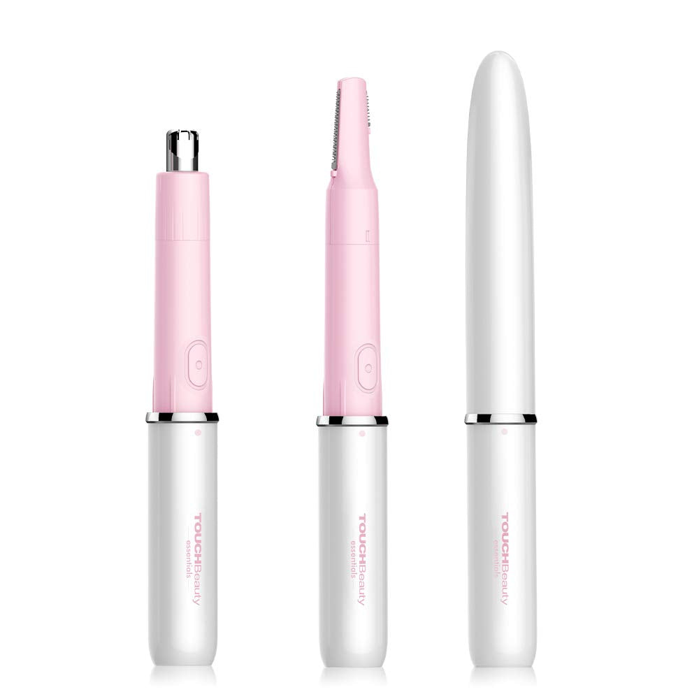 TOUCHBeauty Hair Trimmer for Face Eyebrow Nose Ear Body Hair Trimming, All in ONE Hair Remover for Women & Men Dual Blades Shaver Battery Powered TB-1458