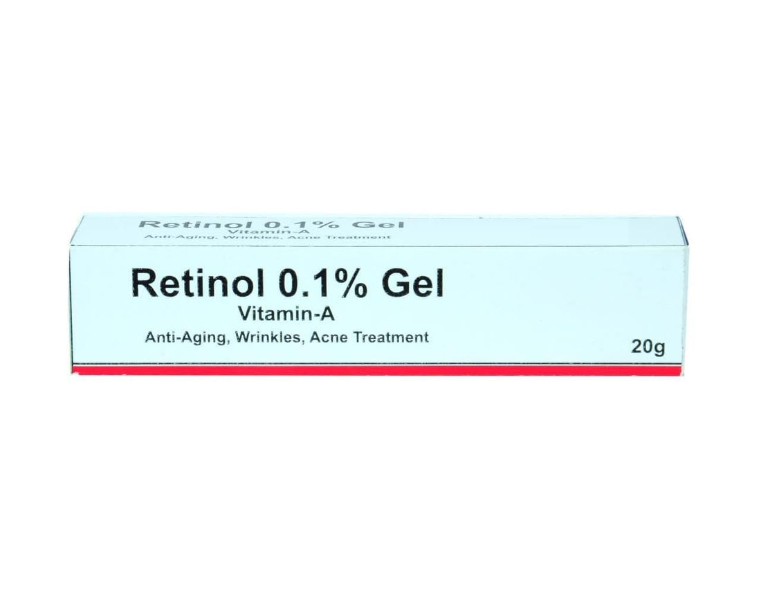 Retinol Gel 0.1 Vitamin A Repairs Fine Lines & Wrinkles, Scar Treatment, Age and Sun Spots, Anti-Aging Formula/A-Ret Gel 0.1, 20 Grams