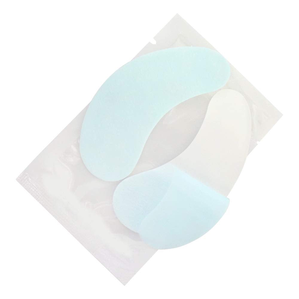 MyAoKuE-UP Clear/Blue: 100 Pairs Eye Gel Pads Lint Free Under Eye Patches Eyelash Extensions Eyes Mask Lash Extension Cosmetic Tool Kit, Clear/Blue
