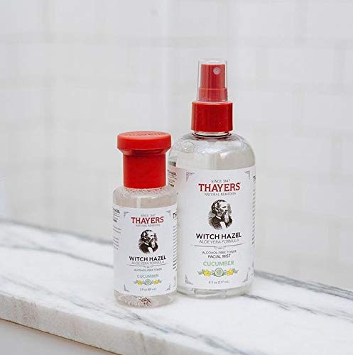 Cucumber: Thayers Trial Size Alcohol-Free Cucumber Witch Hazel Toner With Aloe Vera, 3 Ounce Bottle