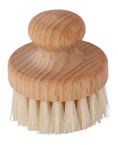 2-Inches , Oiled Beechwood Round Face Brush : Bürstenhaus Redecker Natural Pig Bristle Round Face Brush with Oiled Beechwood Handle, 2-Inches