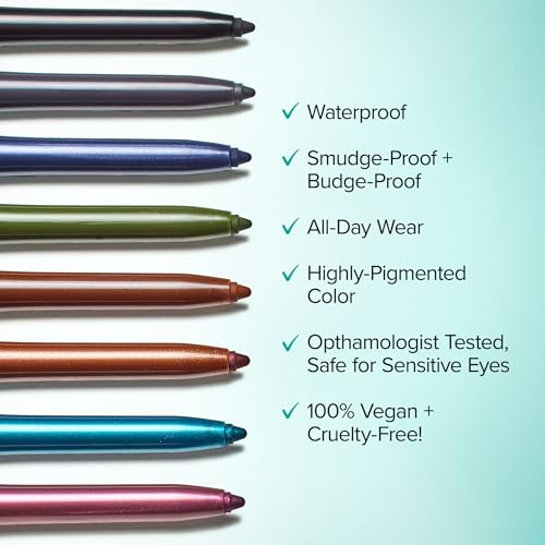 Thrive Causemetics Infinity Waterproof Eyeliner Pencil, Built In Sharpener & Smudge Tip, Long Lasting, Smudge Proof, Hyaluronic Acid & Shea Butter, Vegan & Cruelty Free, Hoda (Slate Grey Matte)