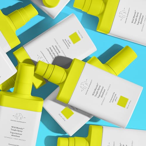 Drunk Elephant Wild Marula Tangle Spray - 120 ml/4 fl oz - Detangler and Heat Protectant - Clean Clinical - Sulfate-Free - Cruelty-Free - Dermatologist-Tested - Free of Essential Oils, Silicones, SLS