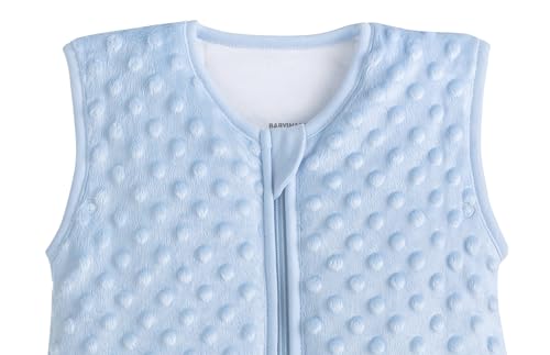 BABYINABAG Warm Quilted Winter Model Baby Sleeping Bag and Sack, Plush Minky Dot, 2.5 Togs for Infants and Toddlers (Medium (10-24 mos))